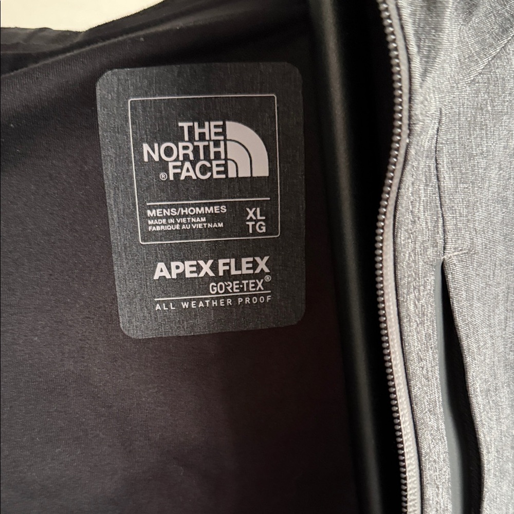 North Face Gore-Tex Apex Flex Men's Charcoal Hooded Waterproof Jacket - - Picture 2 of 3